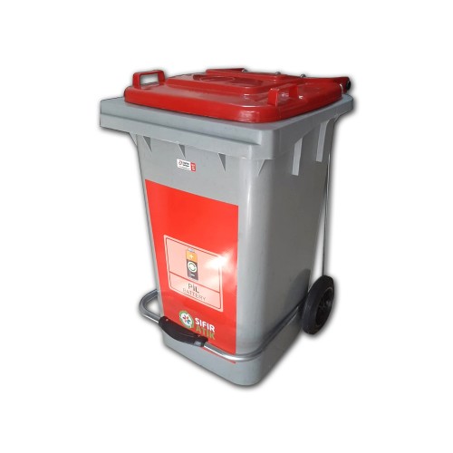 85 Litre Plastik Pedallı Sıfır Atık Geri Dönüşüm Kovası (Pil Atıklar)