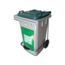 85 Litre Plastik Pedallı Sıfır Atık Geri Dönüşüm Kovası (Cam Atıklar)