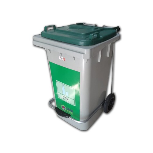 85 Litre Plastik Pedallı Sıfır Atık Geri Dönüşüm Kovası (Cam Atıklar)