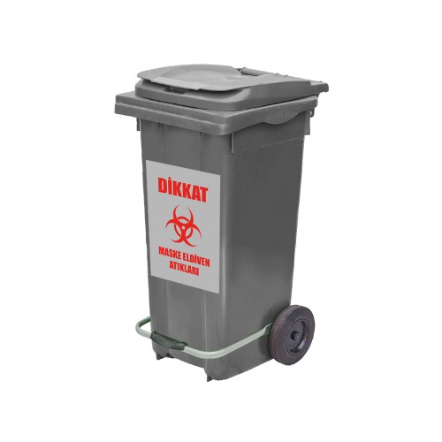 120 Litre Maske ve Eldiven Atık Konteyneri