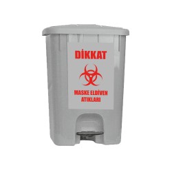 65 Litre Maske ve Eldiven Atık Kovası