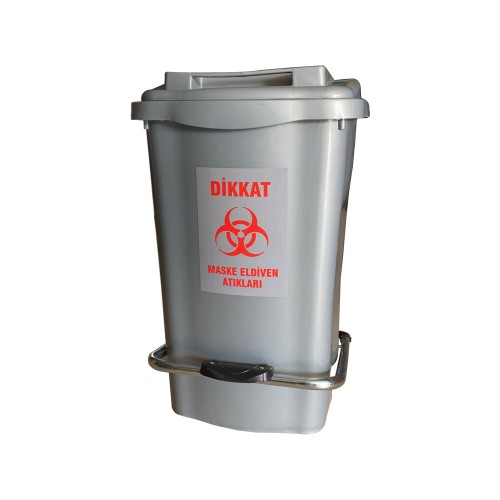 45 Litre Maske Eldiven Atık Plastik Sıfır Atık Konteyneri