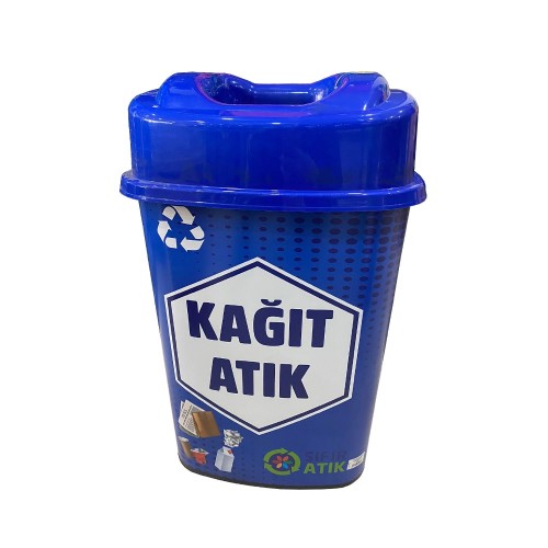 60 Litre Plastik Sıfır Atık Geri Dönüşüm Kovası Kağıt