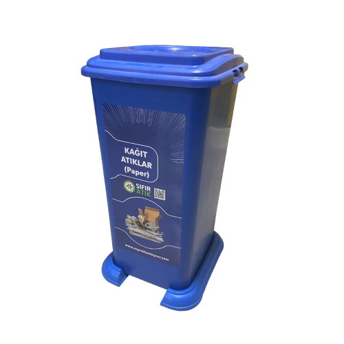 70 Litre Plastik Sıfır Atık Geri Dönüşüm Kovası Kağıt