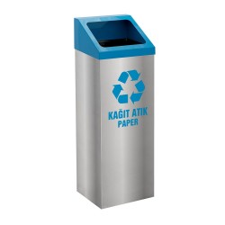 1023 Açık Kapak Paslanmaz Sıfır Atık Geri Dönüşüm Kovası