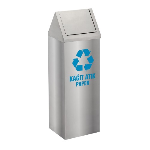 1025 Sallanır Kapak Paslanmaz Geri Dönüşüm Kovası