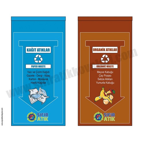 Sıfır Atık Geri Dönüşüm Panosu 2'li