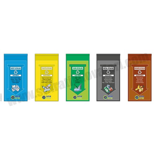 Sıfır Atık Geri Dönüşüm Panosu 5'li