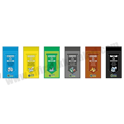 Sıfır Atık Geri Dönüşüm Panosu 6'lı