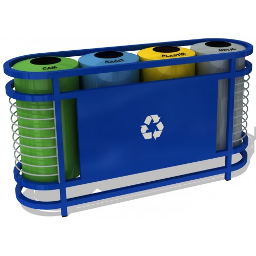 ZK-321A 4'Lü Sıfır Atık Geri Dönüşüm Seti