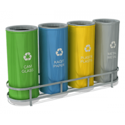 ZK-323B 4'Lü Sıfır Atık Geri Dönüşüm Seti