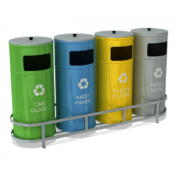 ZK-324B 4'Lü Sıfır Atık Geri Dönüşüm Seti