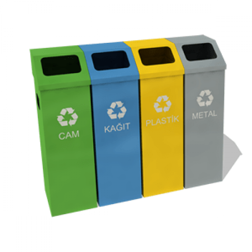 ZK-327B 4'Lü Sıfır Atık Geri Dönüşüm Seti