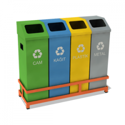 ZK-327C 4'Lü Sıfır Atık Geri Dönüşüm Seti