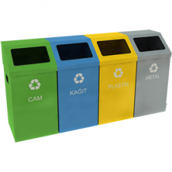 ZK-328B 4'Lü Sıfır Atık Geri Dönüşüm Seti