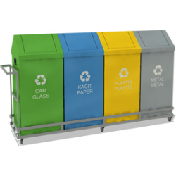 ZK-331B 4'Lü Sıfır Atık Geri Dönüşüm Seti