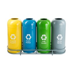 ZK-1013A 4’Lü Boyalı Geri Dönüşüm Seti