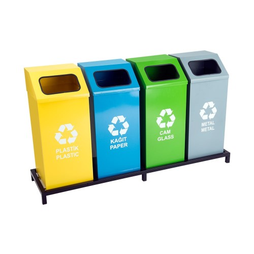 ZK-1017A 4’Lü Boyalı Geri Dönüşüm Seti