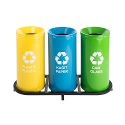 ZK-1005B 3’Lü  Boyalı Geri Dönüşüm Seti