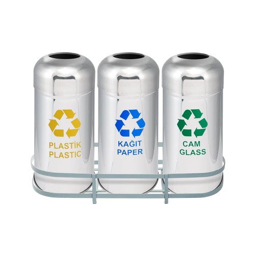 ZK-1014B 3’Lü Paslanmaz Sıfır Atık Geri Dönüşüm Seti
