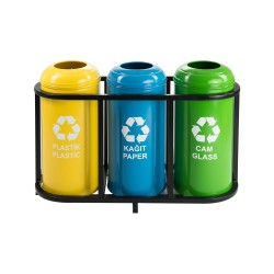 ZK-1015B 3’Lü Boyalı Geri Dönüşüm Seti