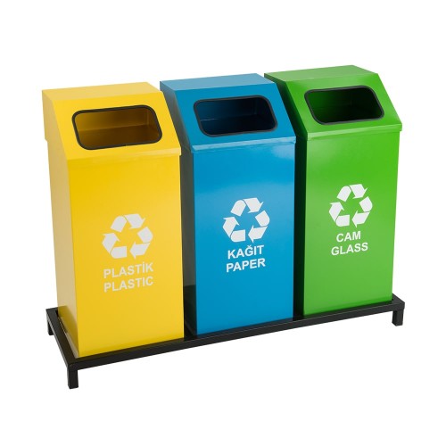 ZK-1017B 3'Lü Boyalı Geri Dönüşüm Seti