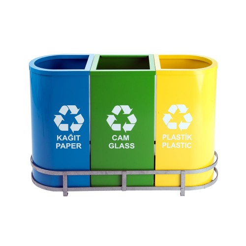 ZK-1021B 3’Lü Boyalı Geri Dönüşüm Seti